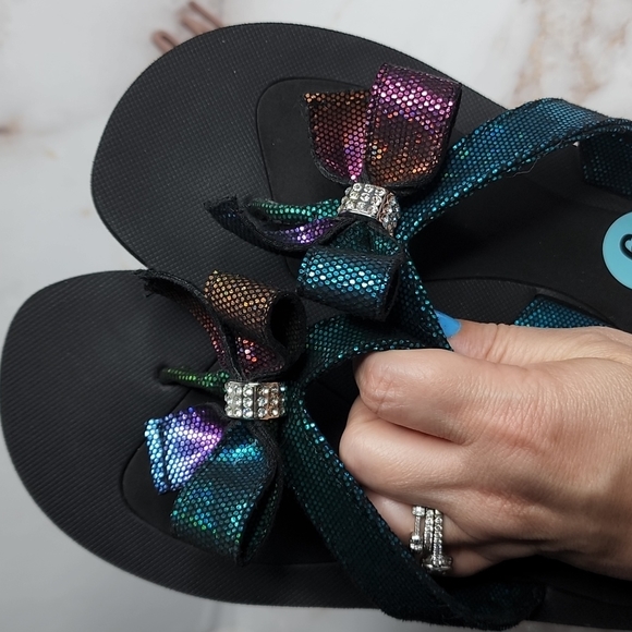 Guess multicolored bow sandals thongs - Picture 5 of 7